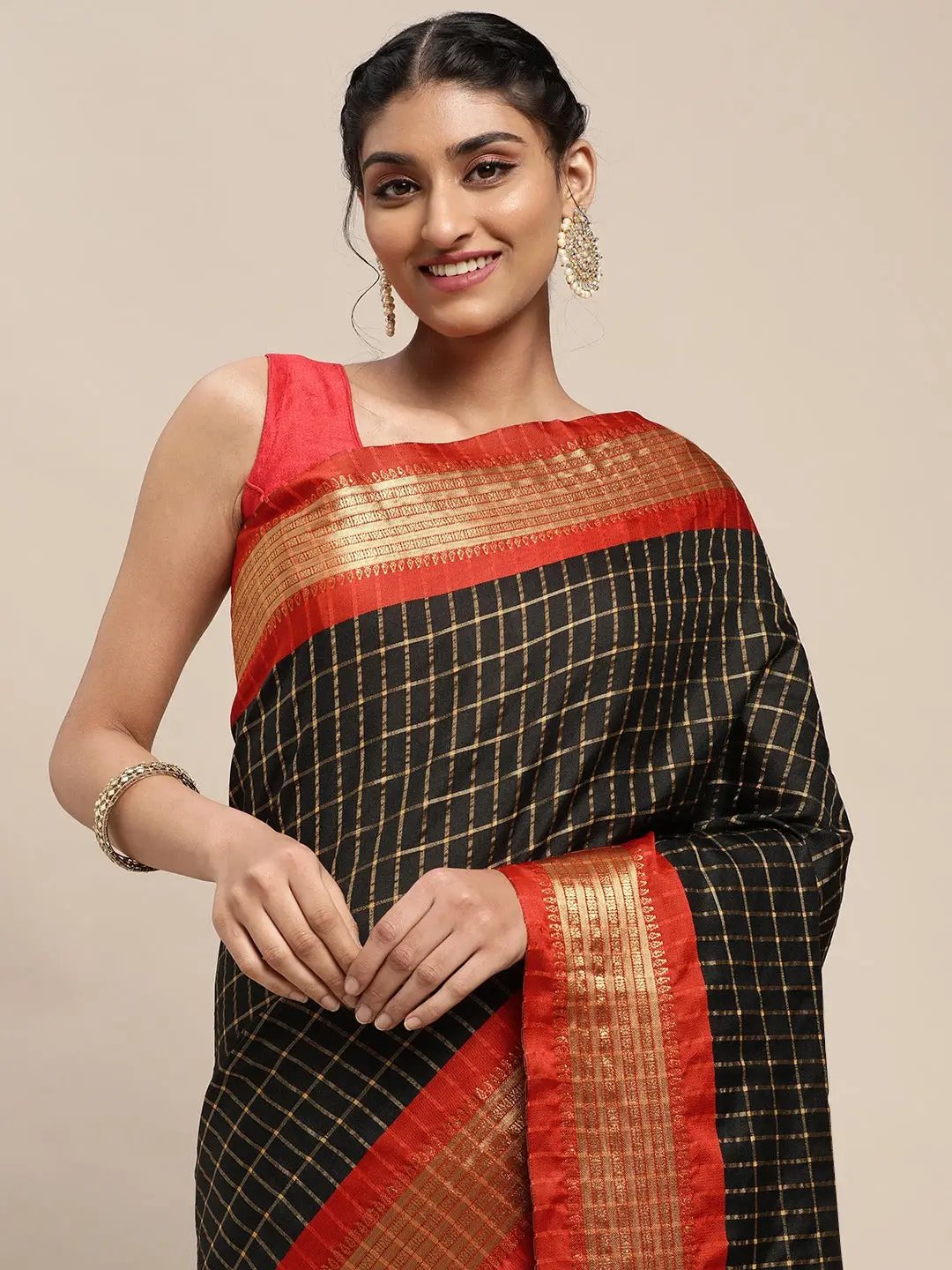 Uppada Cotton Silk Saree With Self Butti