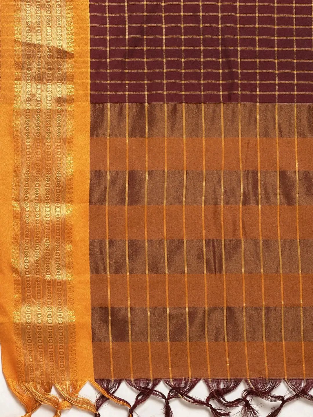 Uppada Cotton Silk Saree With Self Butti