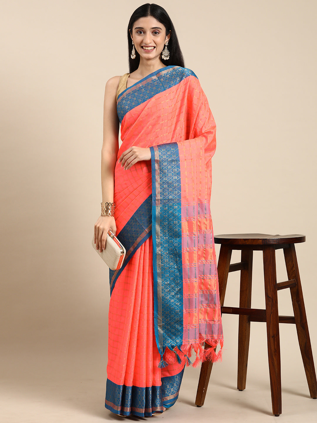  Small Chex Uppada Cotton Silk Saree