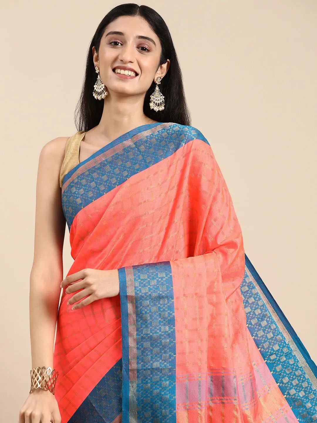  Small Chex Uppada Cotton Silk Saree