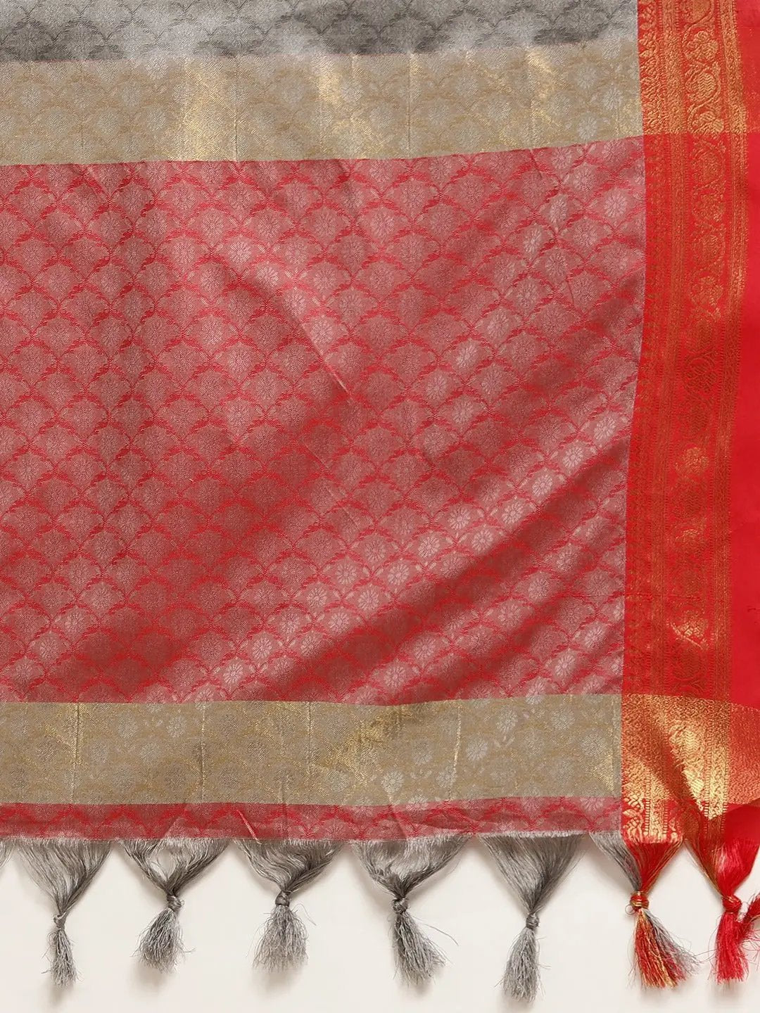 Uppada Cotton Silk Saree With Self Butti