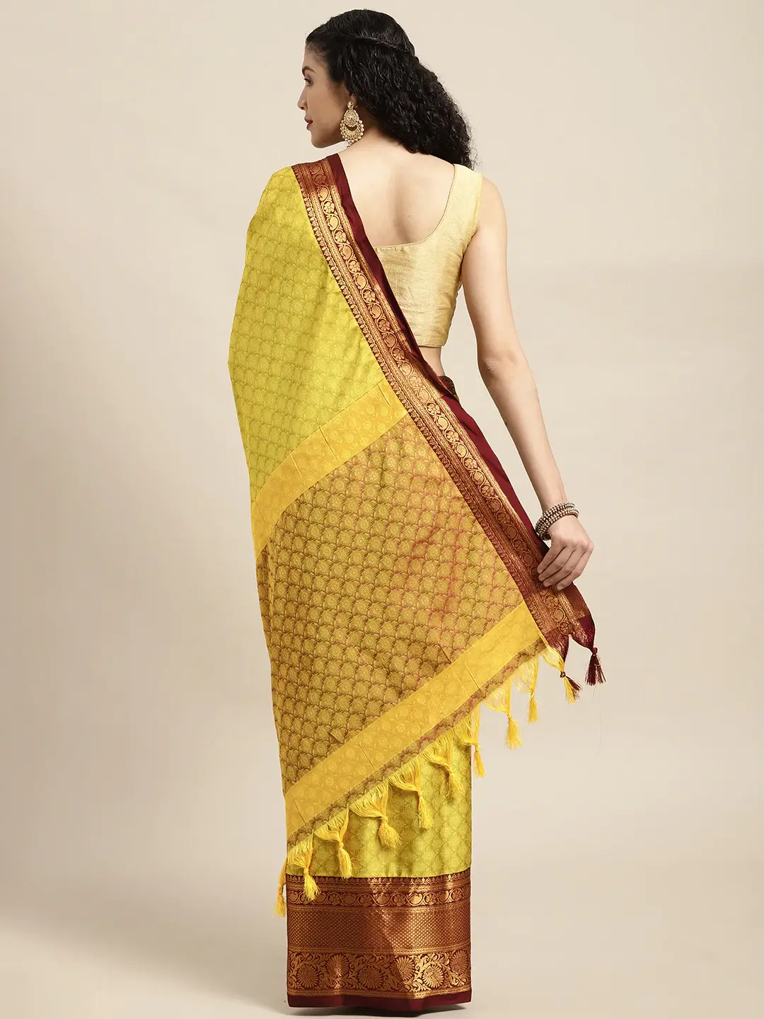 Uppada Cotton Silk Saree With Self Butt