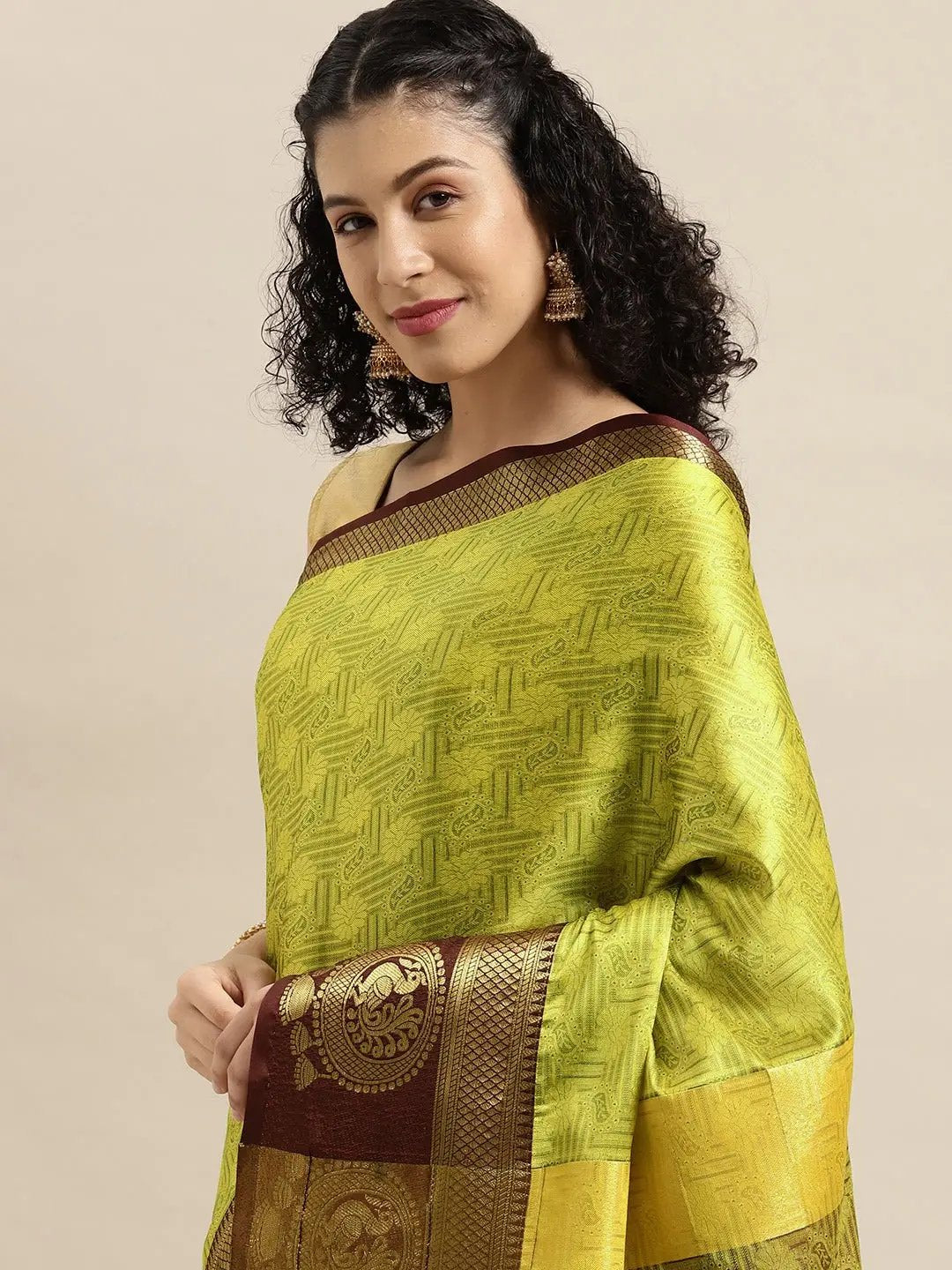 Uppada Cotton Silk Saree With Self Butti