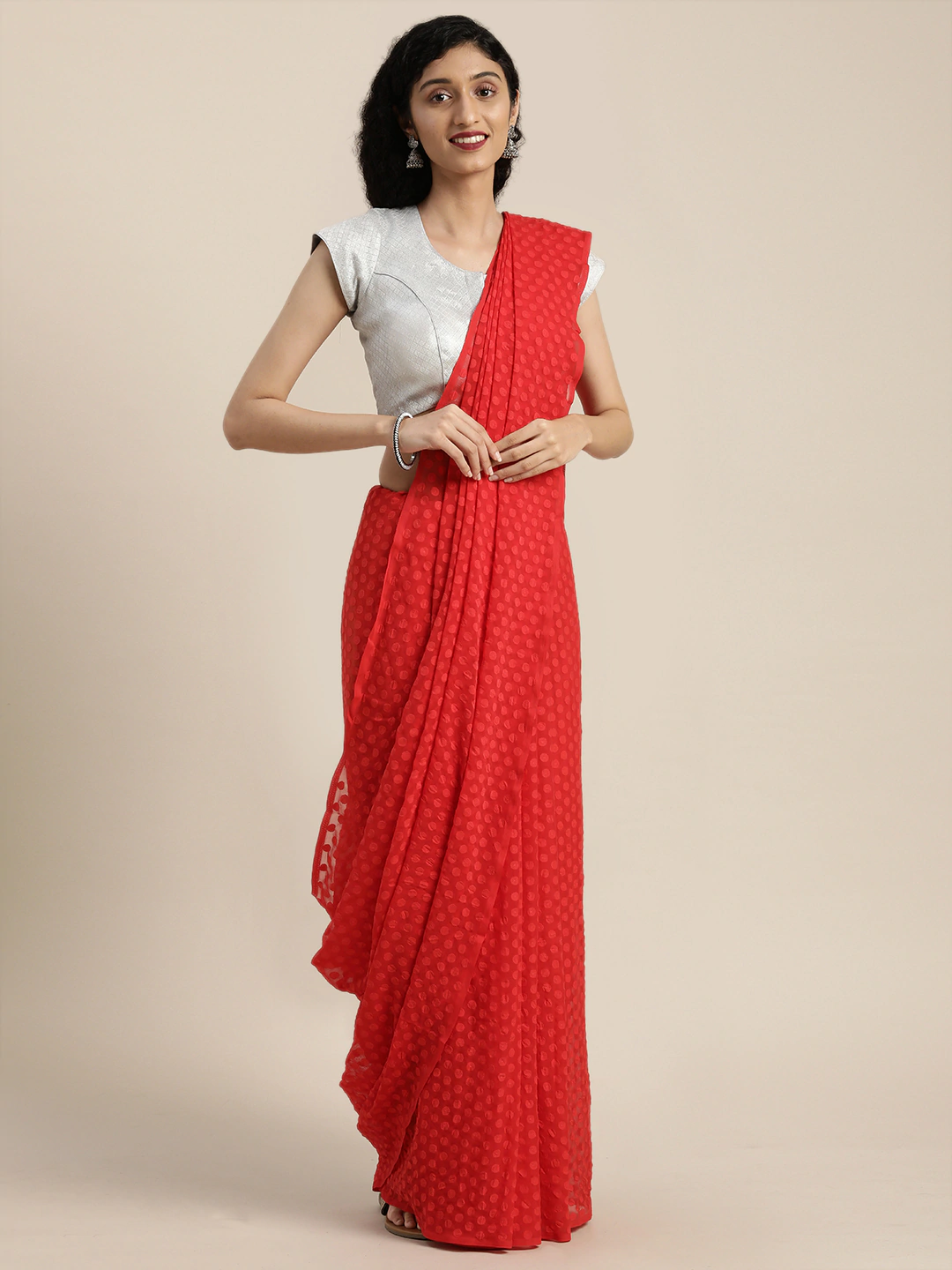 Exclusive Pure Soft Georgette Geometric Print Saree