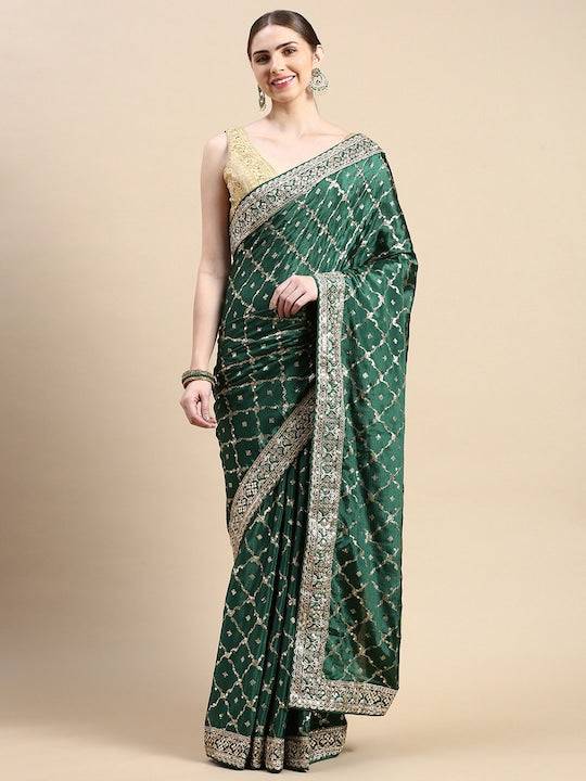 Poly Chiffon Abstract Printed Saree