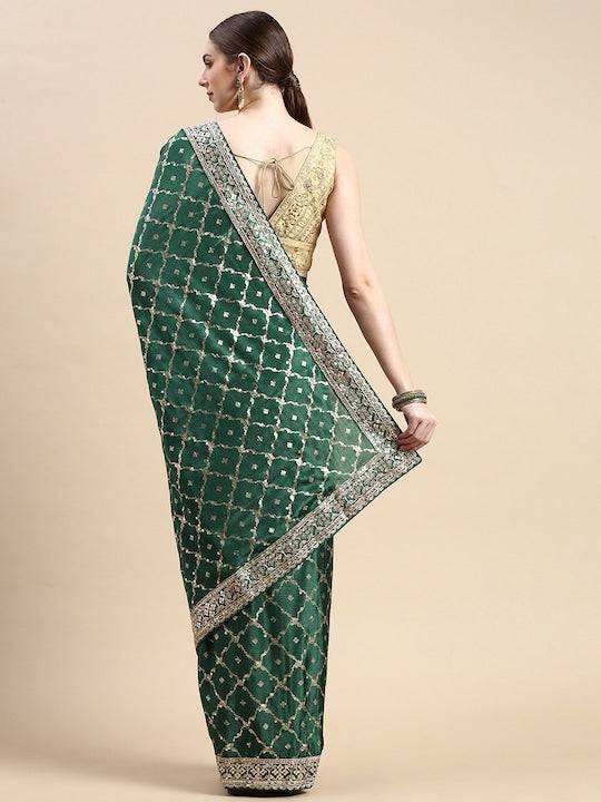 Poly Chiffon Abstract Printed Saree