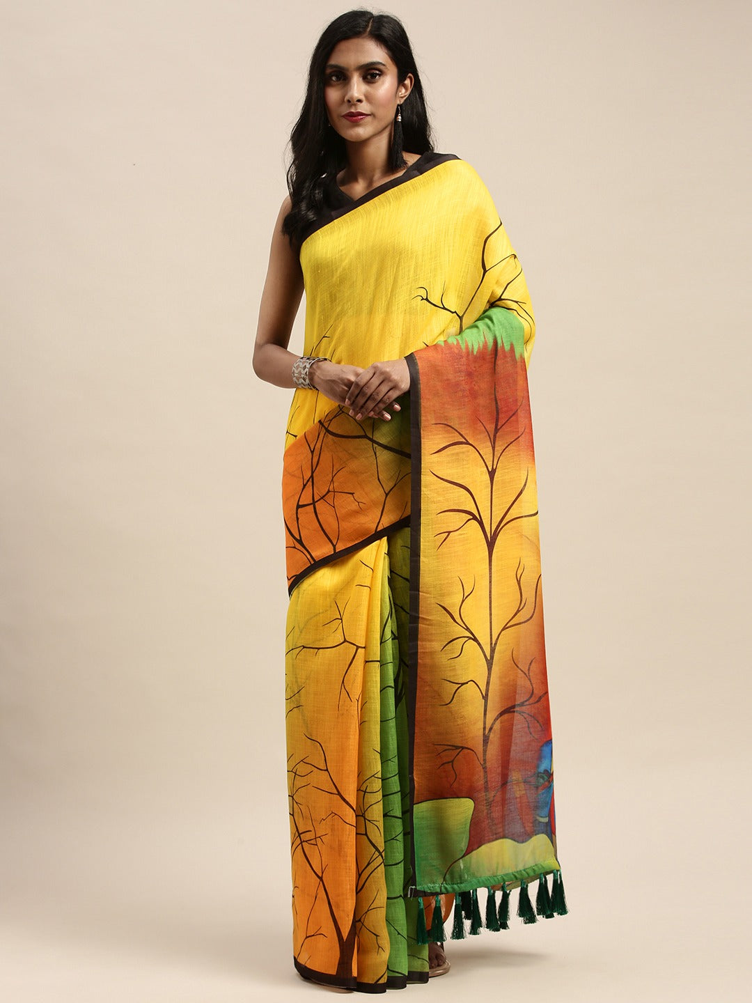  Exclusive Linen Floral Printed Saree