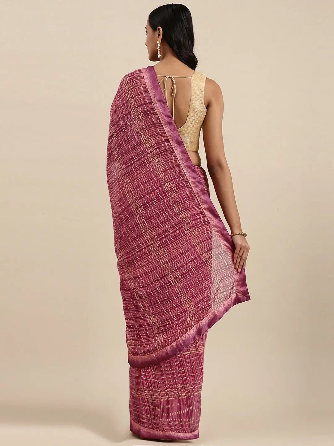 Soft Georgette Saree With Foli Print Work