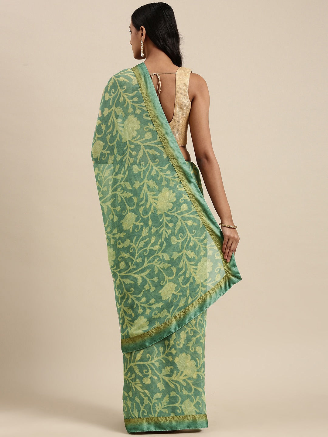 Soft Georgette Saree With Foli Print Work