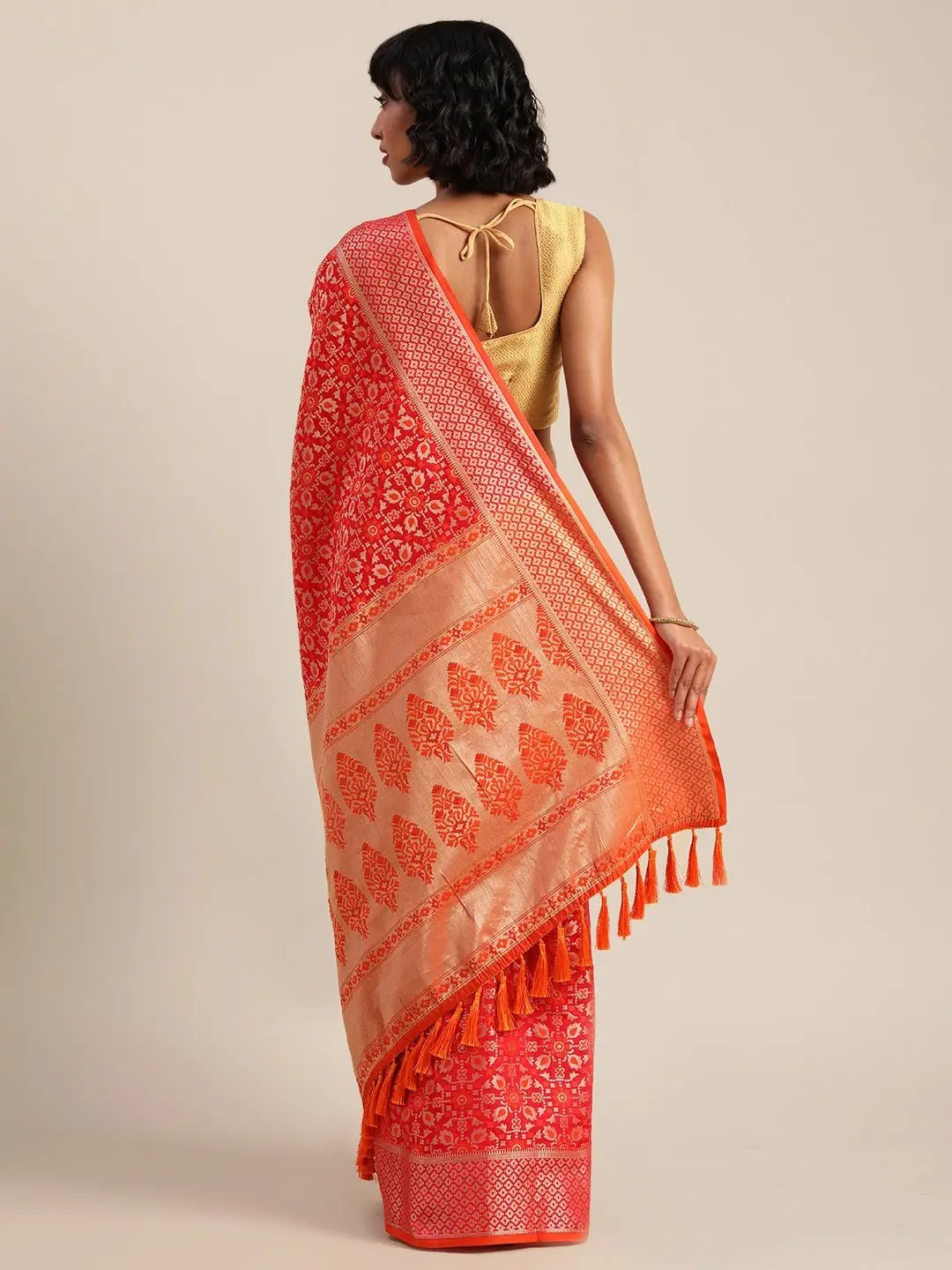 Exclusive Banarasi Patola Silk Saree With Zari Work