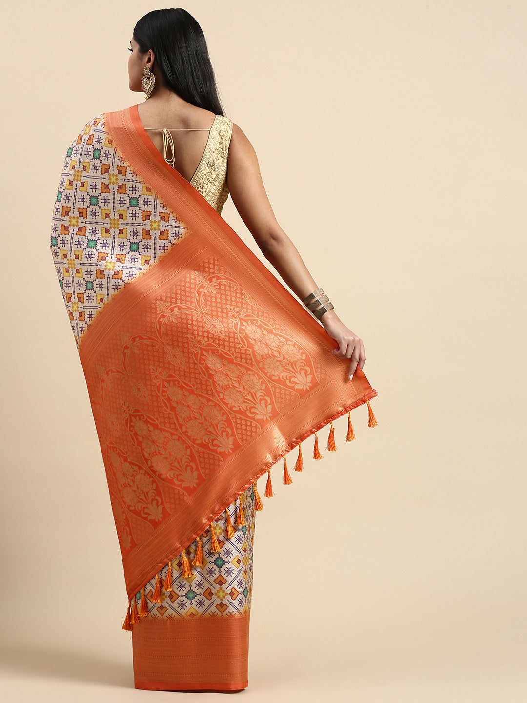  Soft Silk Digital Print Patola Saree for Party