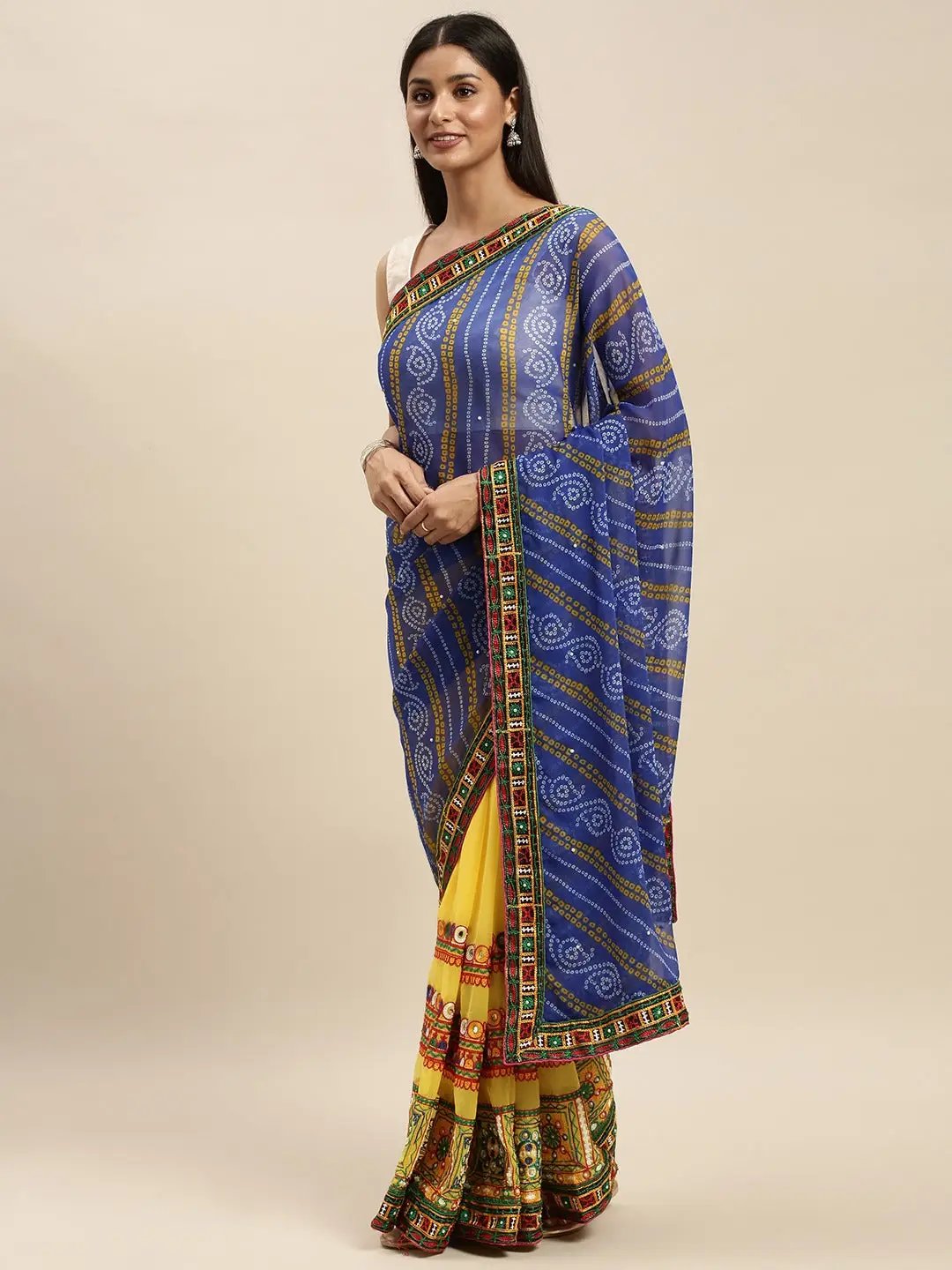  Royal Katchi Embroidery Saree 