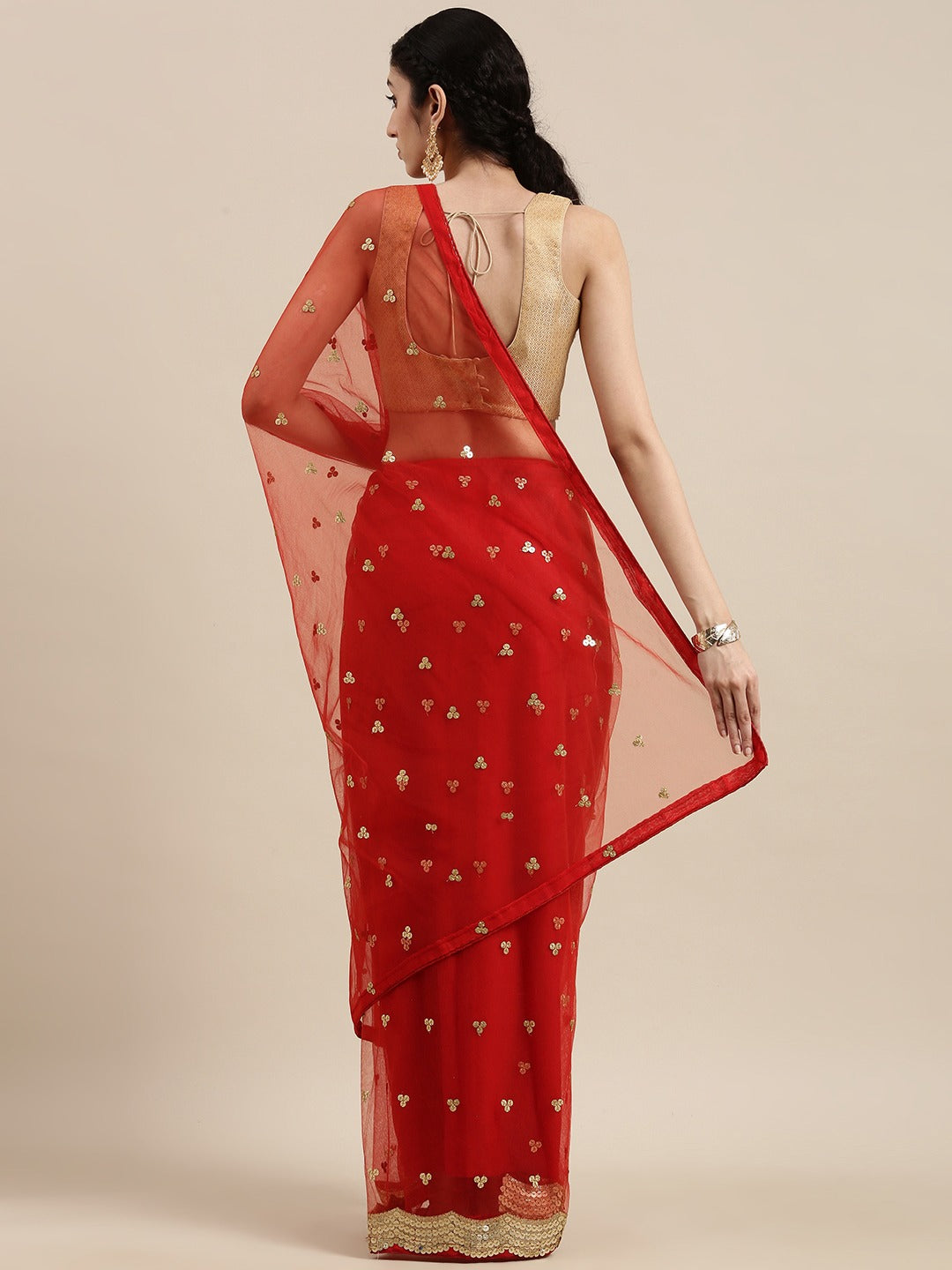 Soft Net Sequence Work Party Wear Saree 