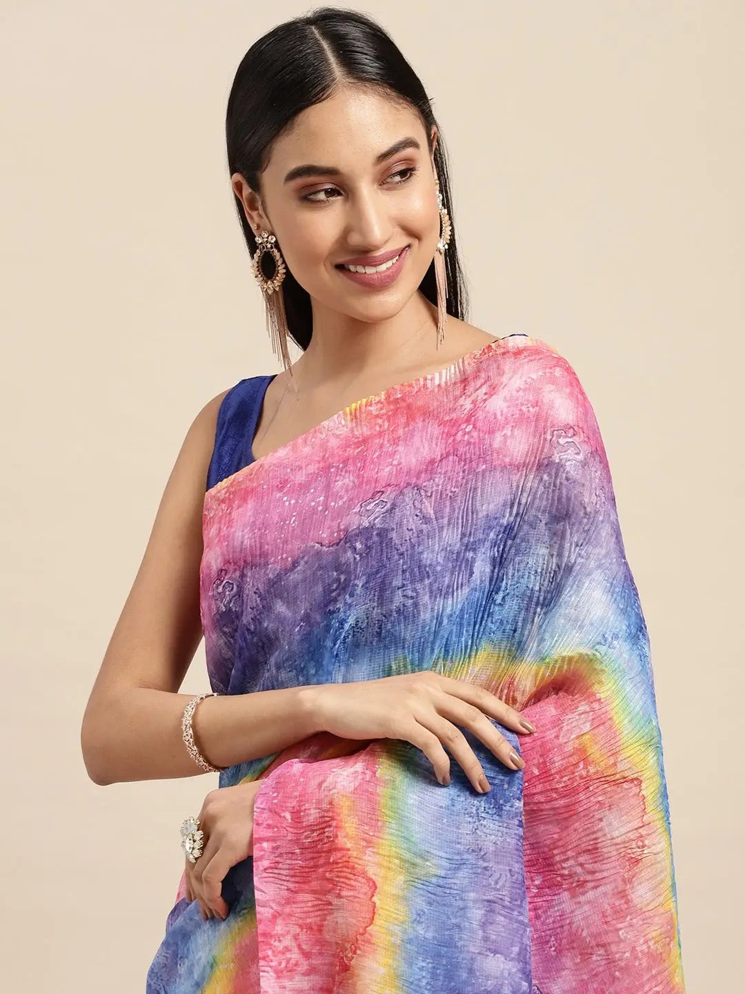 Bollywood Designer Soft Linen Crush Saree