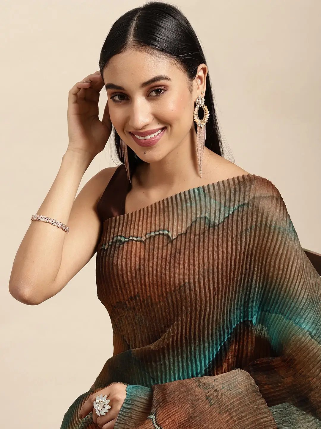 Bollywood Designer Soft Linen Crush Saree