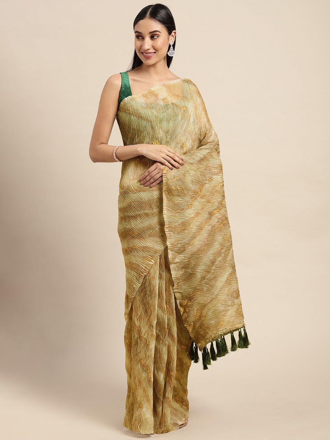 Bollywood Designer Soft Linen Crush Saree