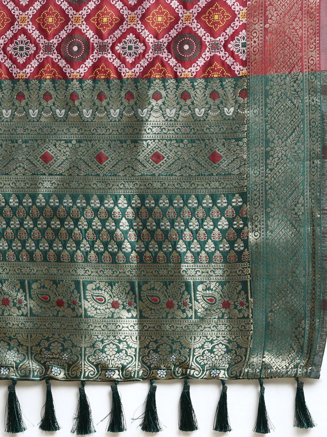 Patola Soft Silk Banarasi Saree With Zari border 