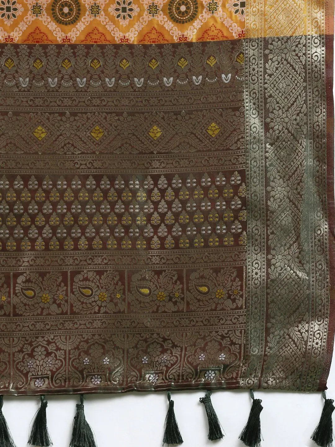 Patola Soft Silk Banarasi Saree With Zari border 