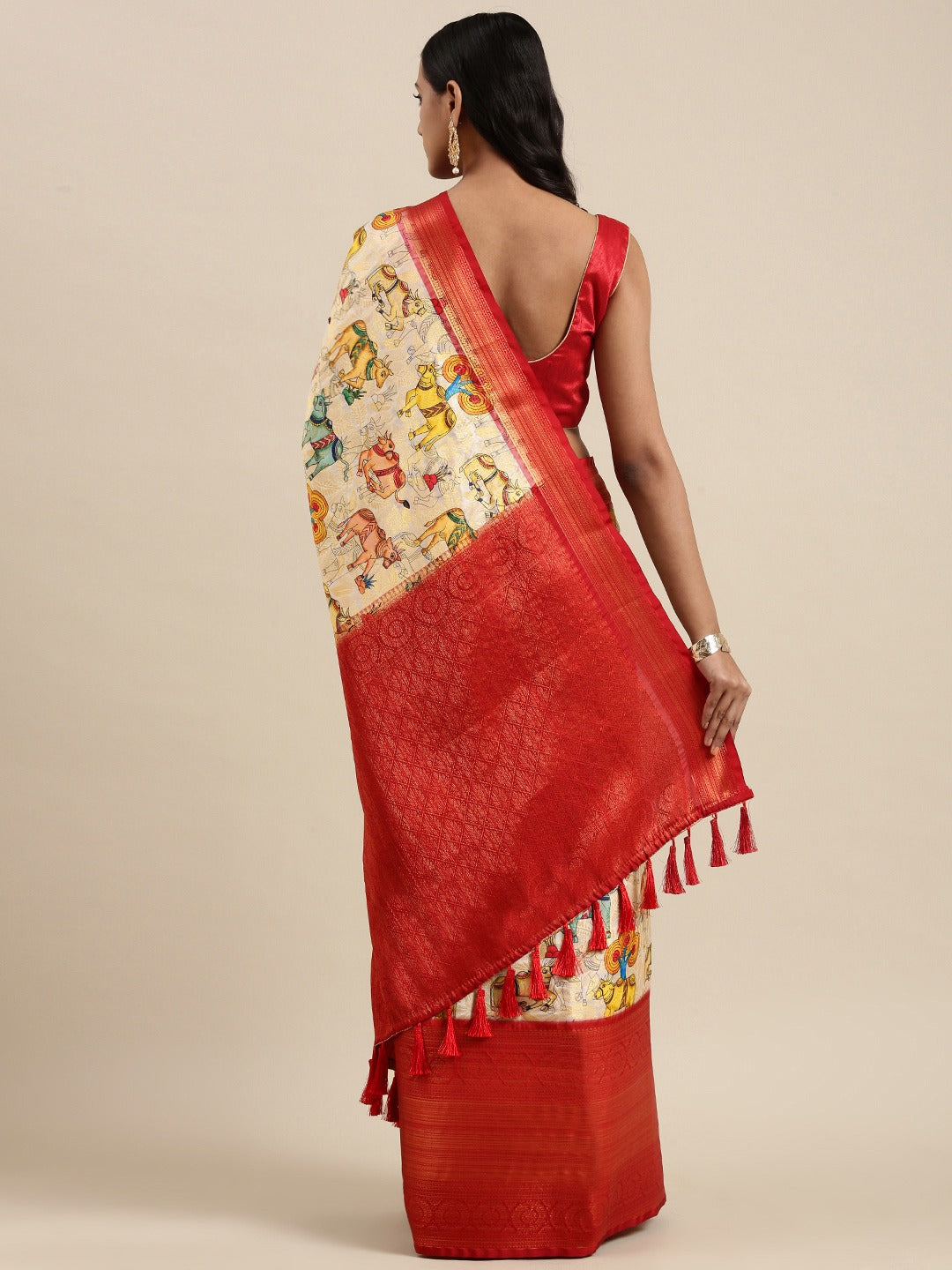  Silk Saree With Digital Kalamkari Print Pattu 