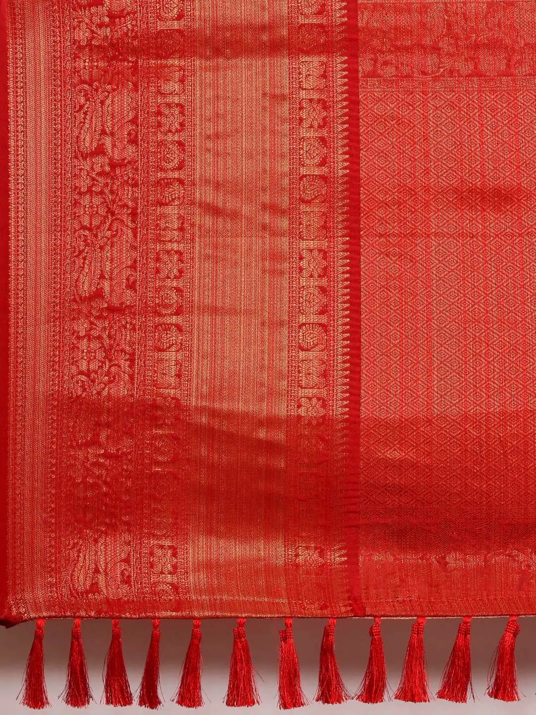 Digital Kalamkari Print Pattu Banarasi Silk Saree