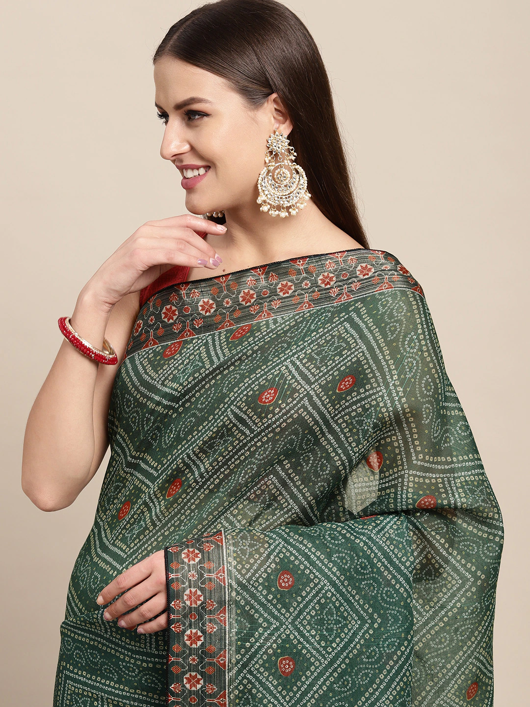 Buy Multi Pure Handloom Kalamkari Printed Tussar Silk Saree-UNM75812 Online  at Unnatisilks.com|UNM75812