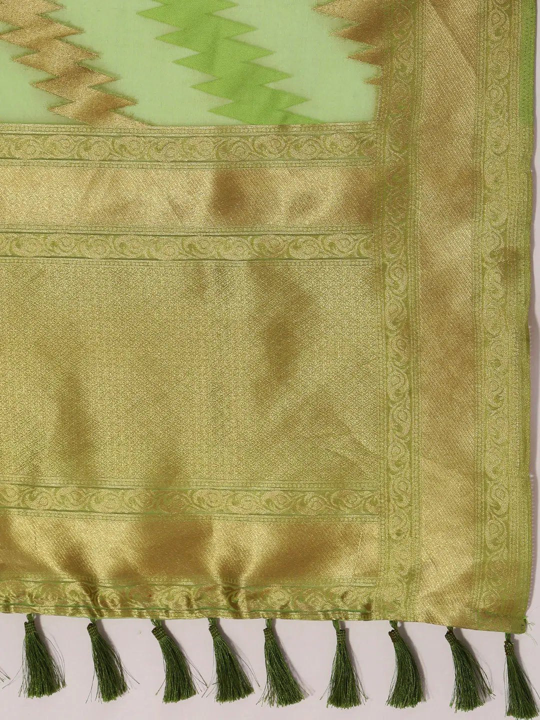 Pure Organza Banarasi Zari Motif Designer Saree 