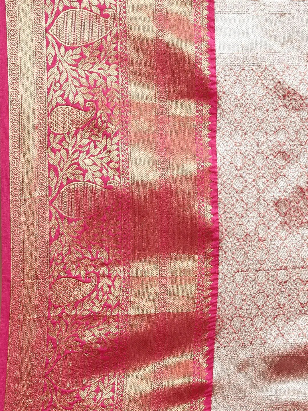 One Gram Gold Tissue Silk Saree With zari butti