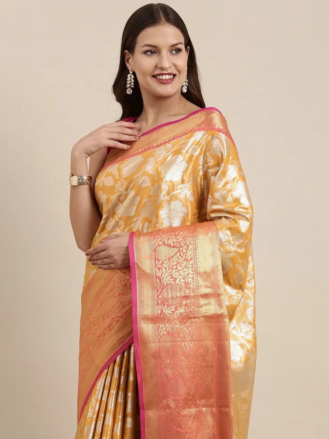 Premium One Gram Gold Tissue Silk Saree Collection