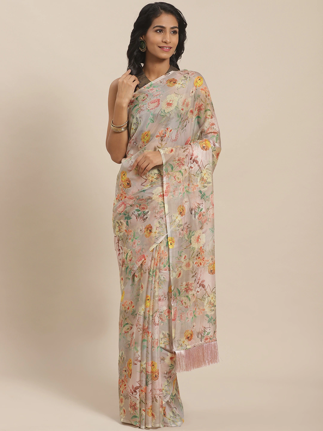 Buy Vastranand Celebrity Floral Printed Silk Saree