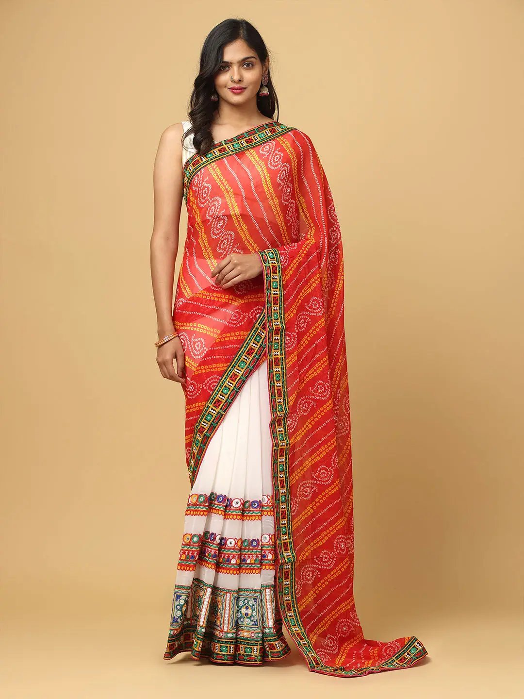 Royal Katchi Embroidery Festive Wear Saree