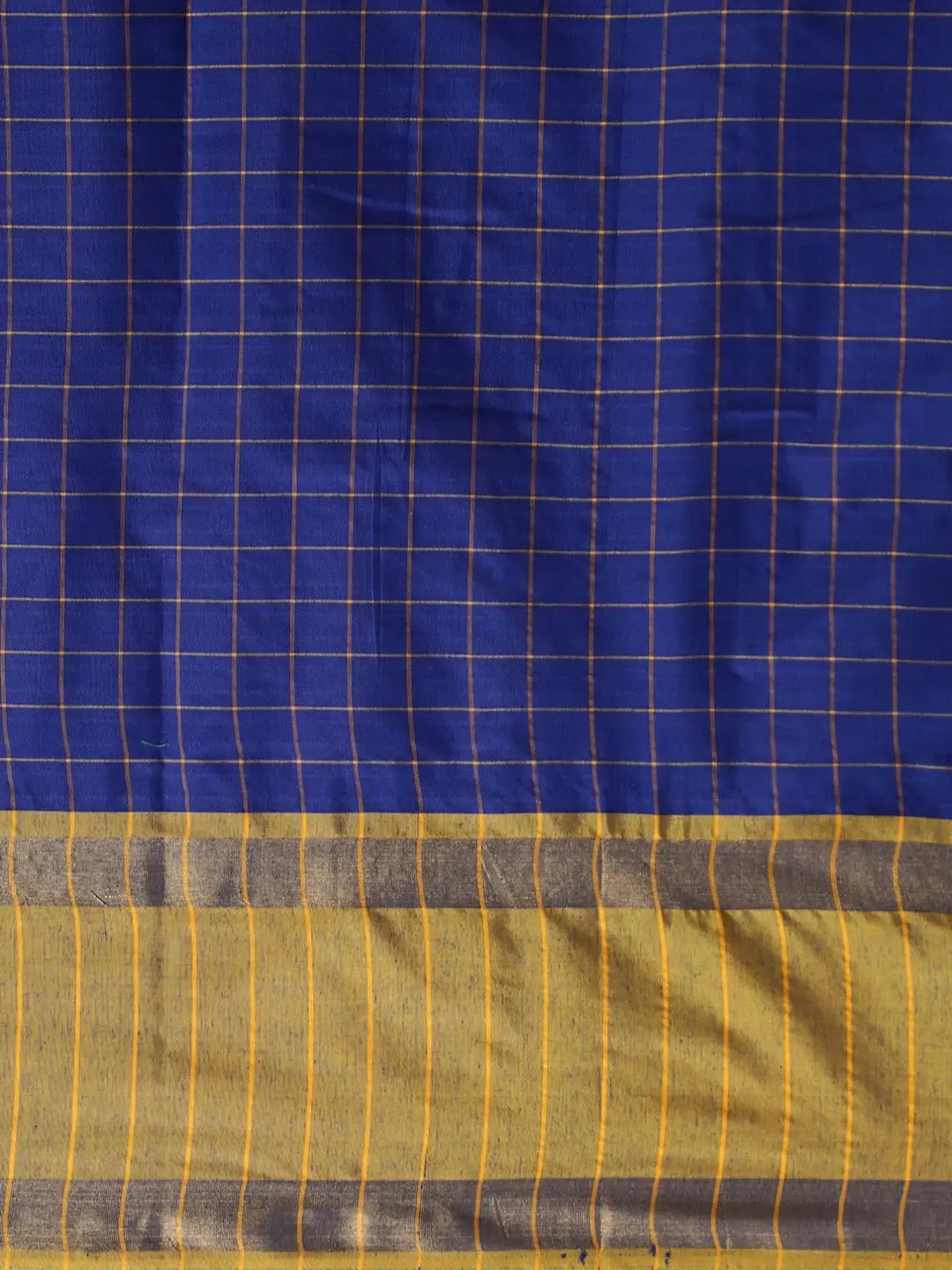 Stylish Silk Cotton Checked Zari Work Saree At Vastranand