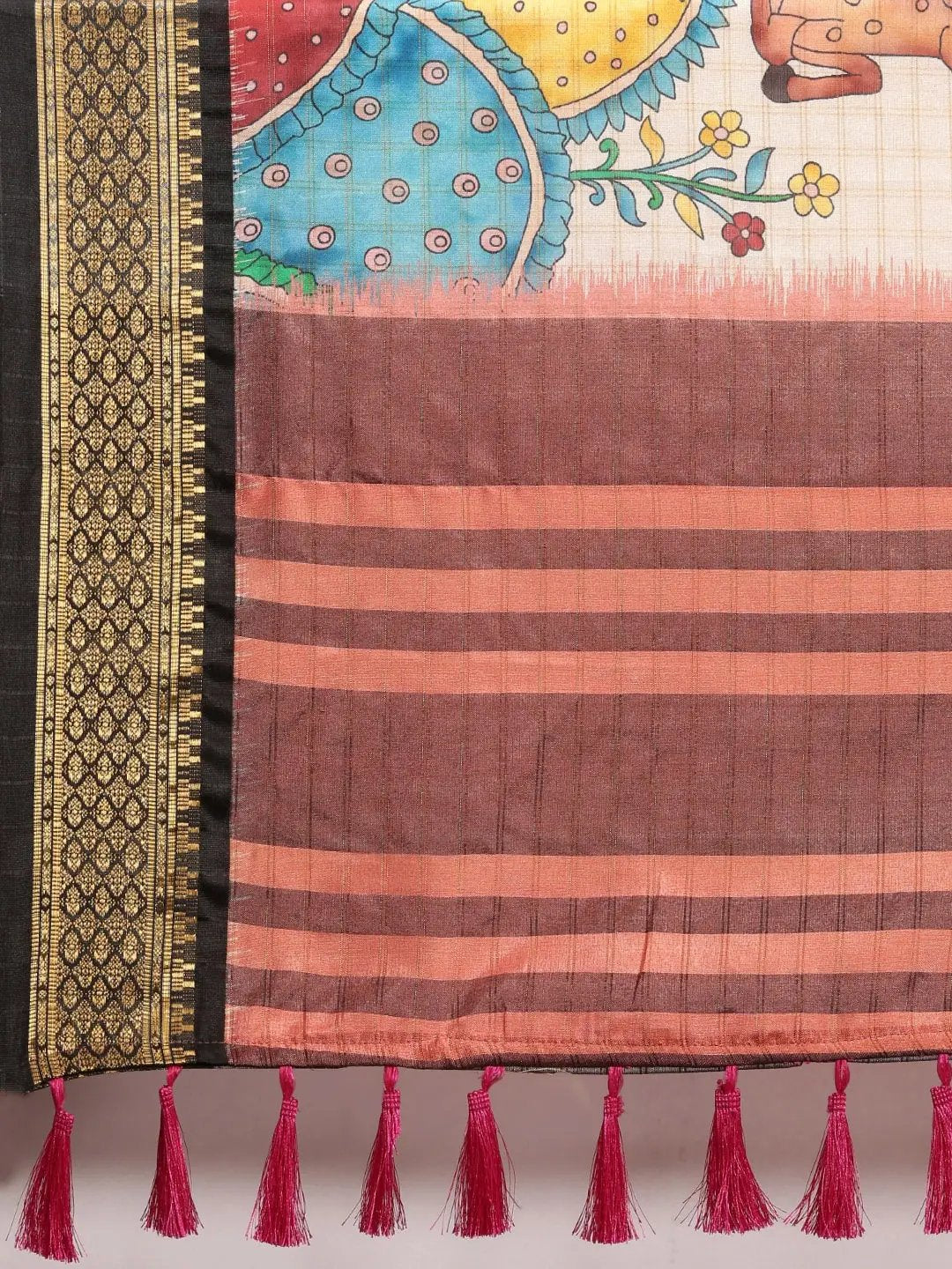  Latest Kalamkari Digital Print Uppada Silk Saree