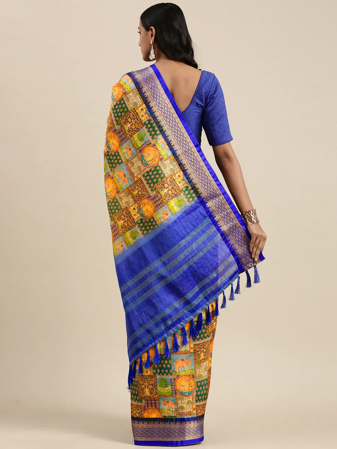  Latest Kalamkari Digital Print Uppada Silk Saree