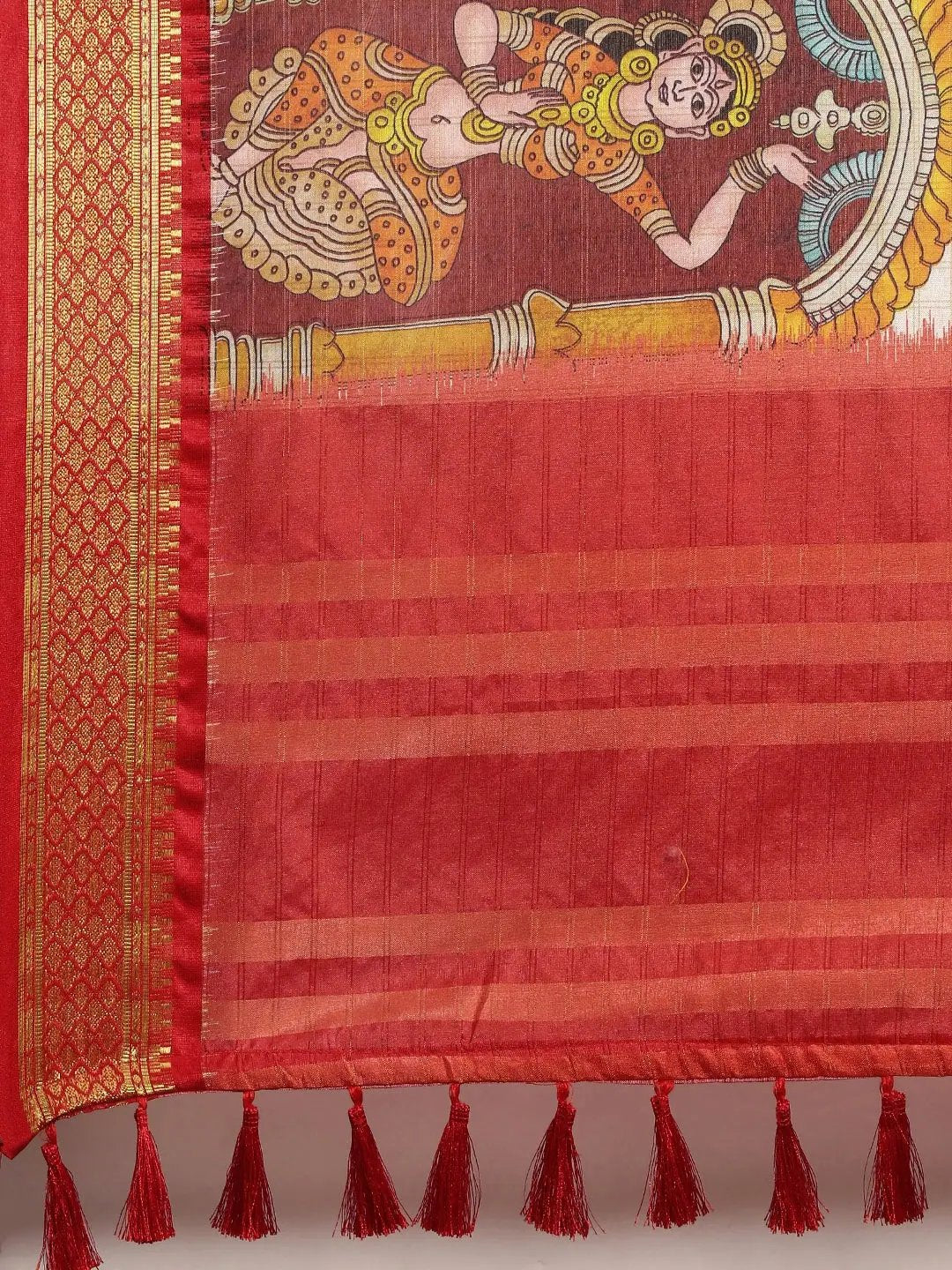  Latest Kalamkari Digital Print Uppada Silk Saree