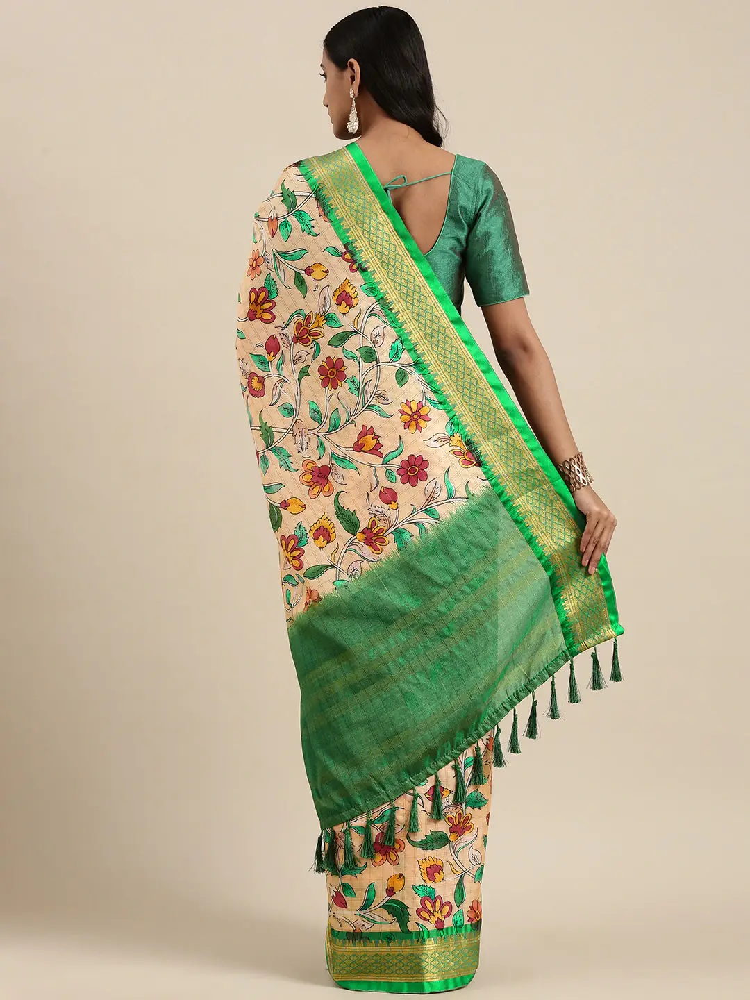  Latest Kalamkari Digital Print Uppada Silk Saree