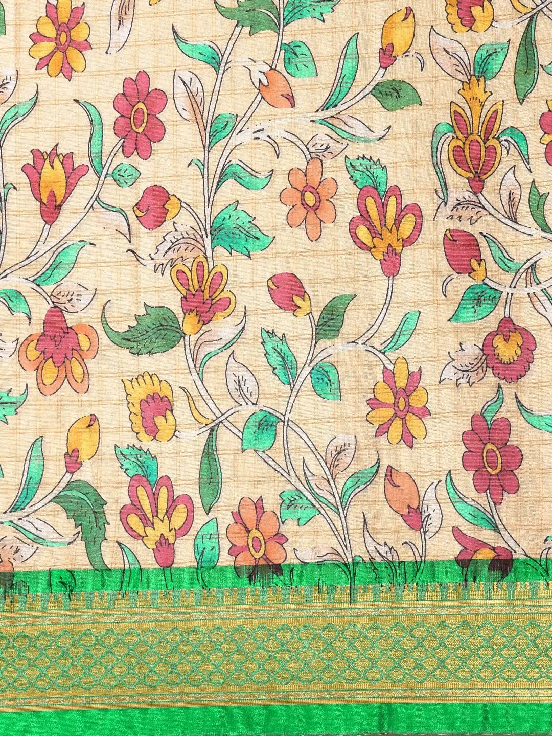  Latest Kalamkari Digital Print Uppada Silk Saree