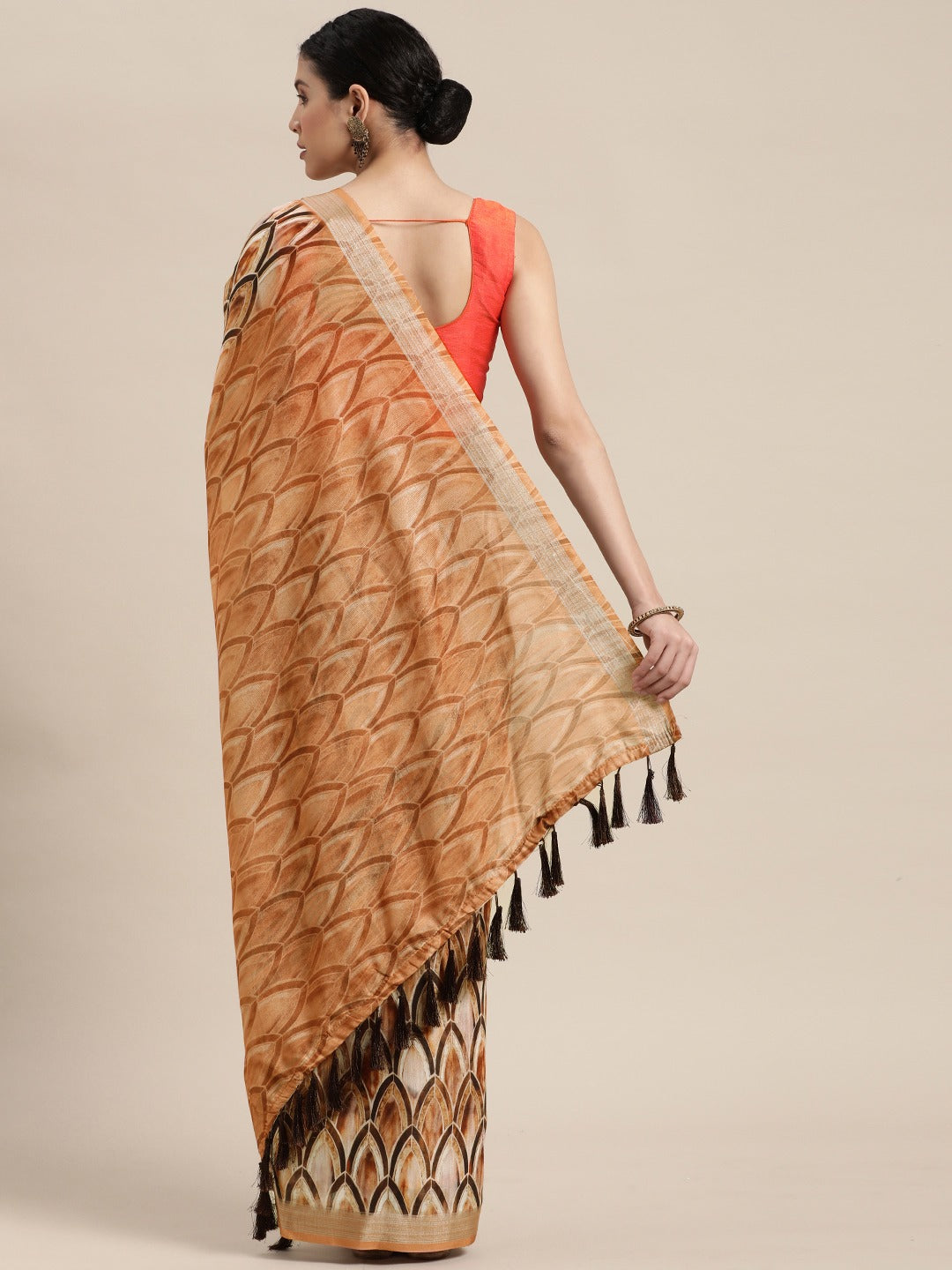 Soft Linen Digital Print Festive Wear Saree