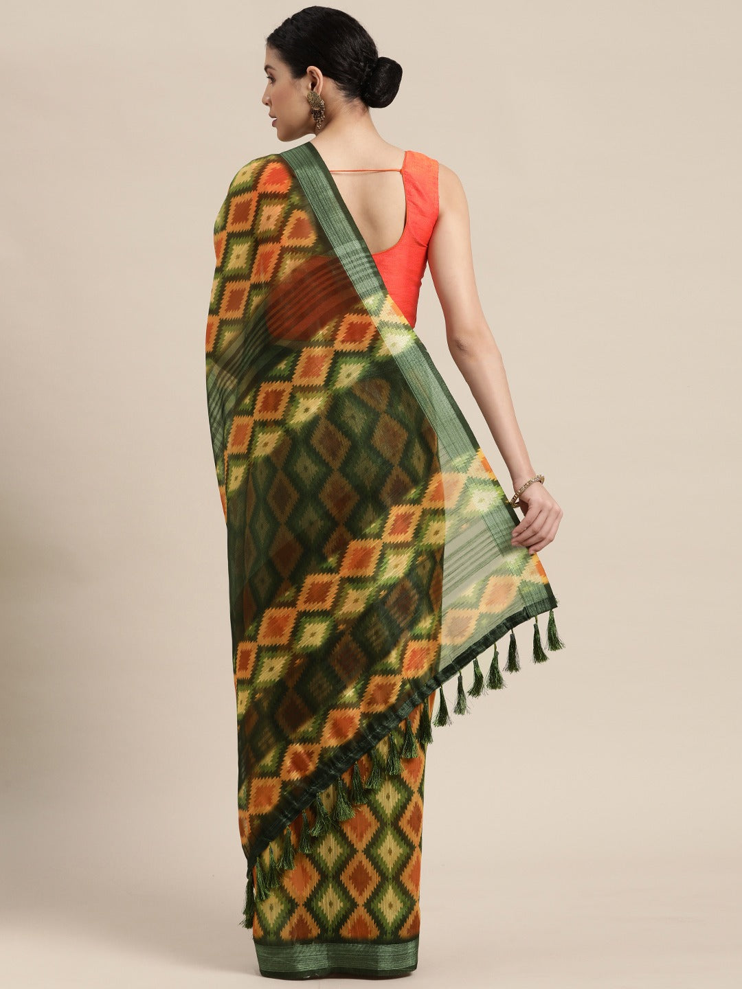 Soft Linen Digital Print Festive Wear Saree