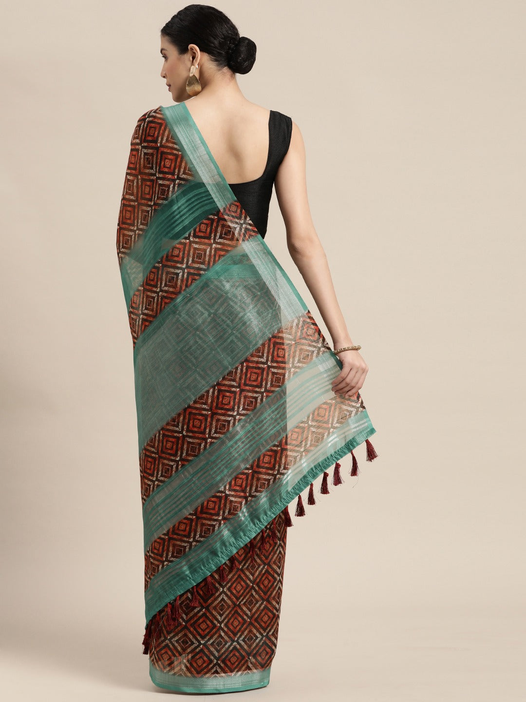 Soft Linen Digital Print Festive Wear Saree