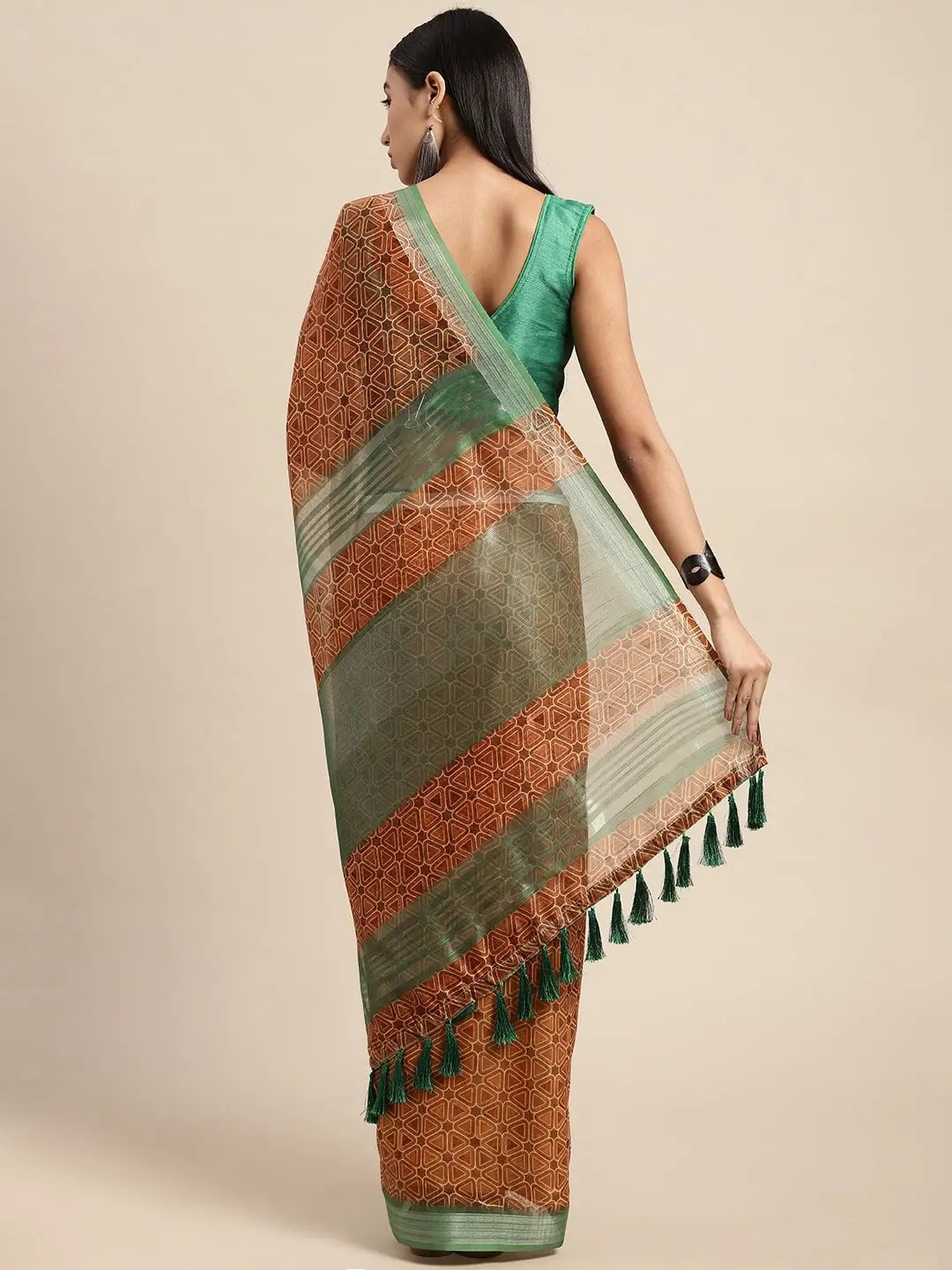 Exclusive Soft Linen Digital Print Festive Wear Saree