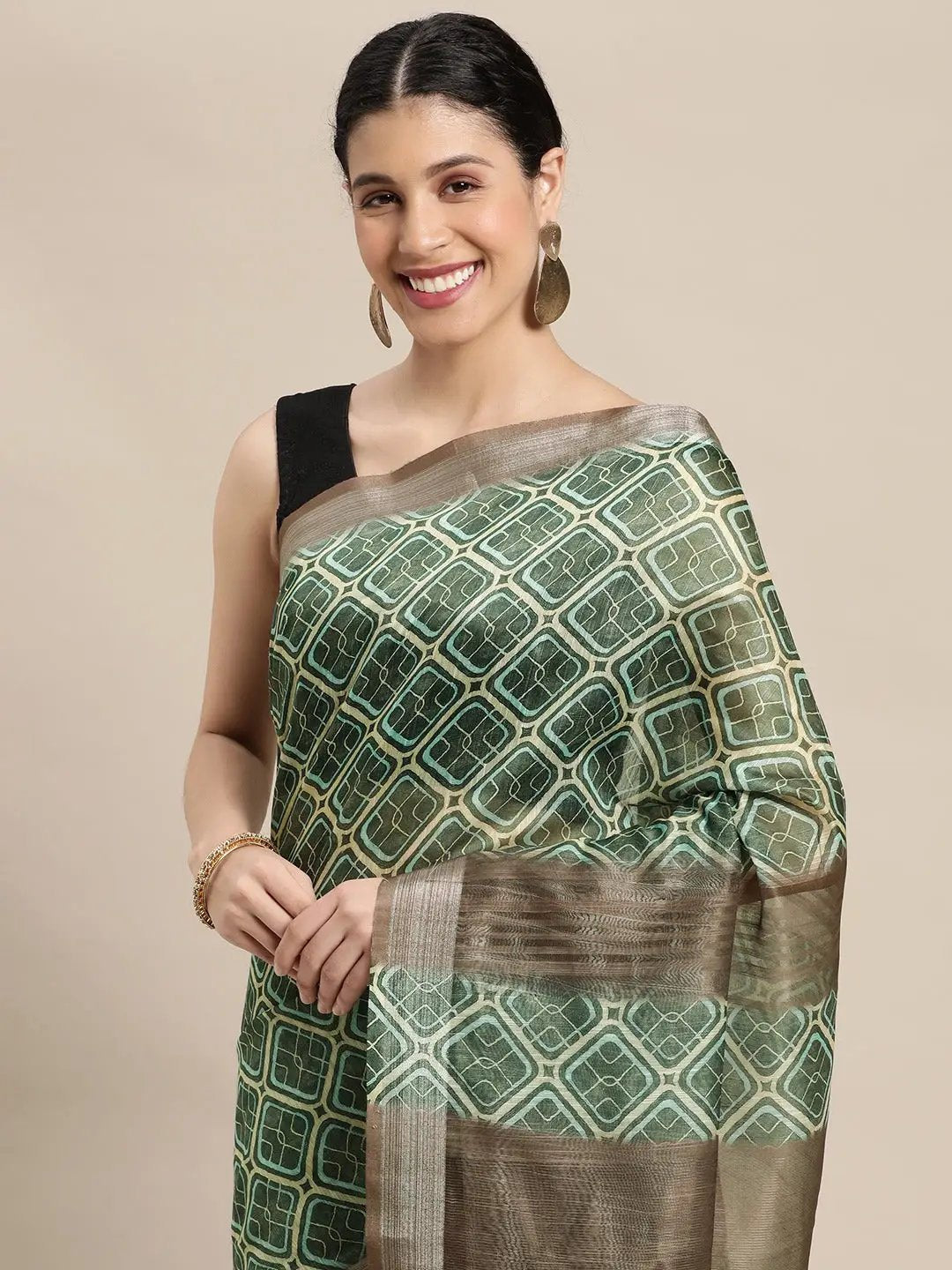 Exclusive Soft Linen Digital Print Festive Wear Saree