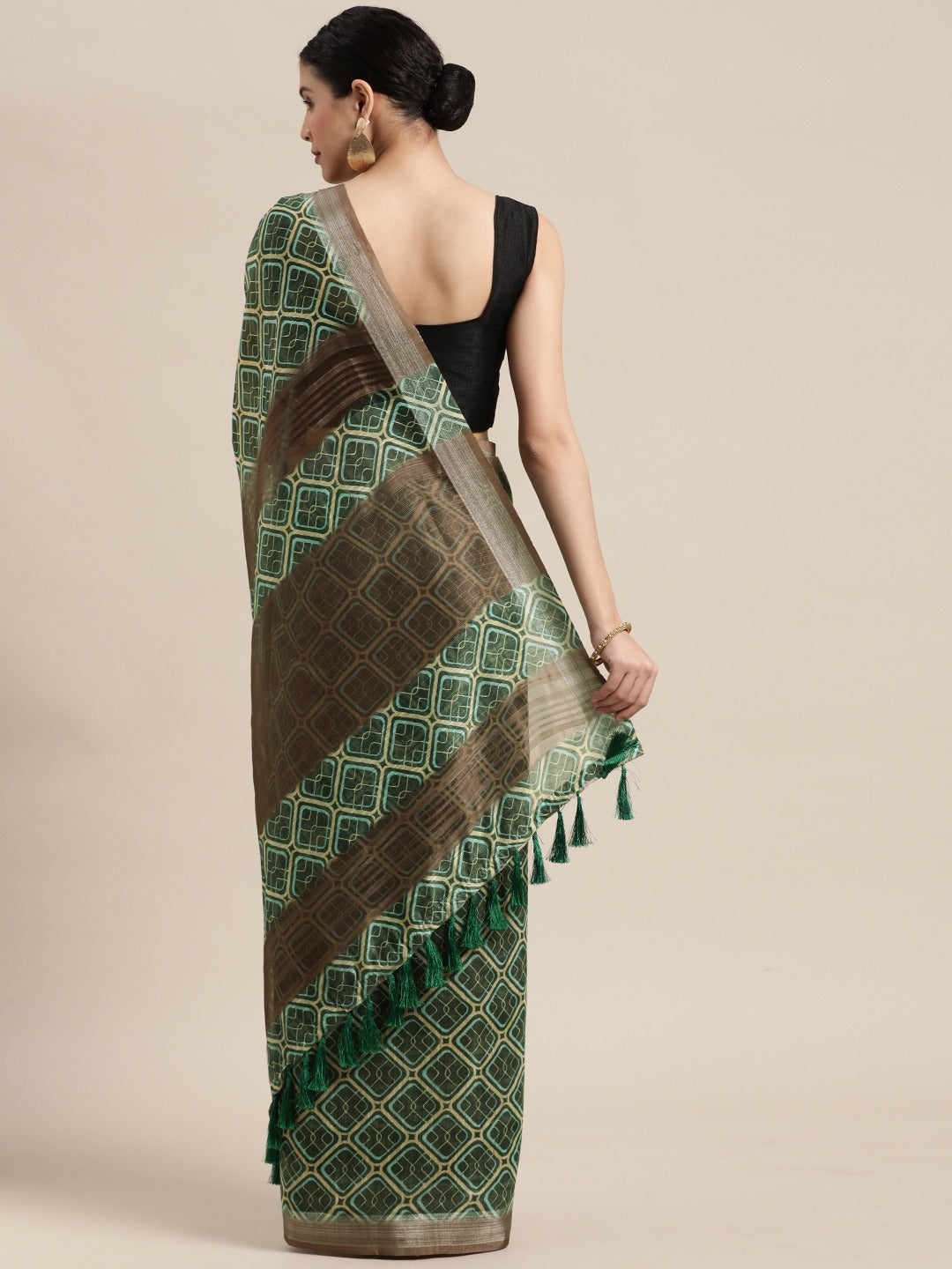 Exclusive Soft Linen Digital Print Festive Wear Saree