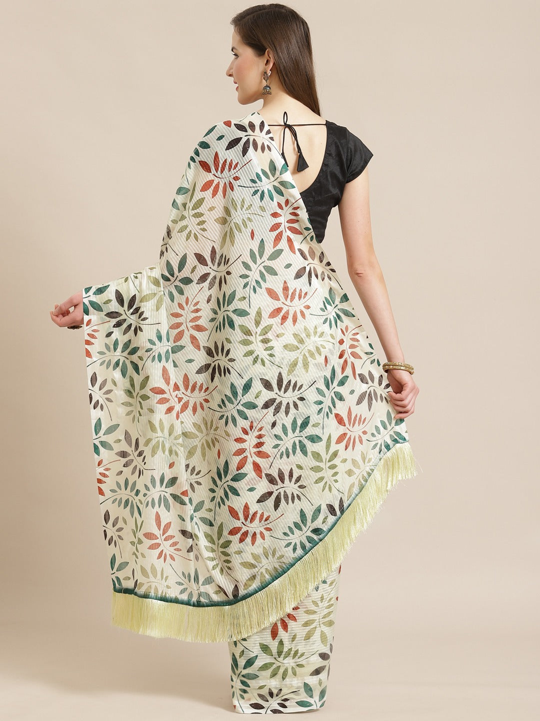  Vastranand Stylish Poly Chiffon Floral Digital Print Saree 