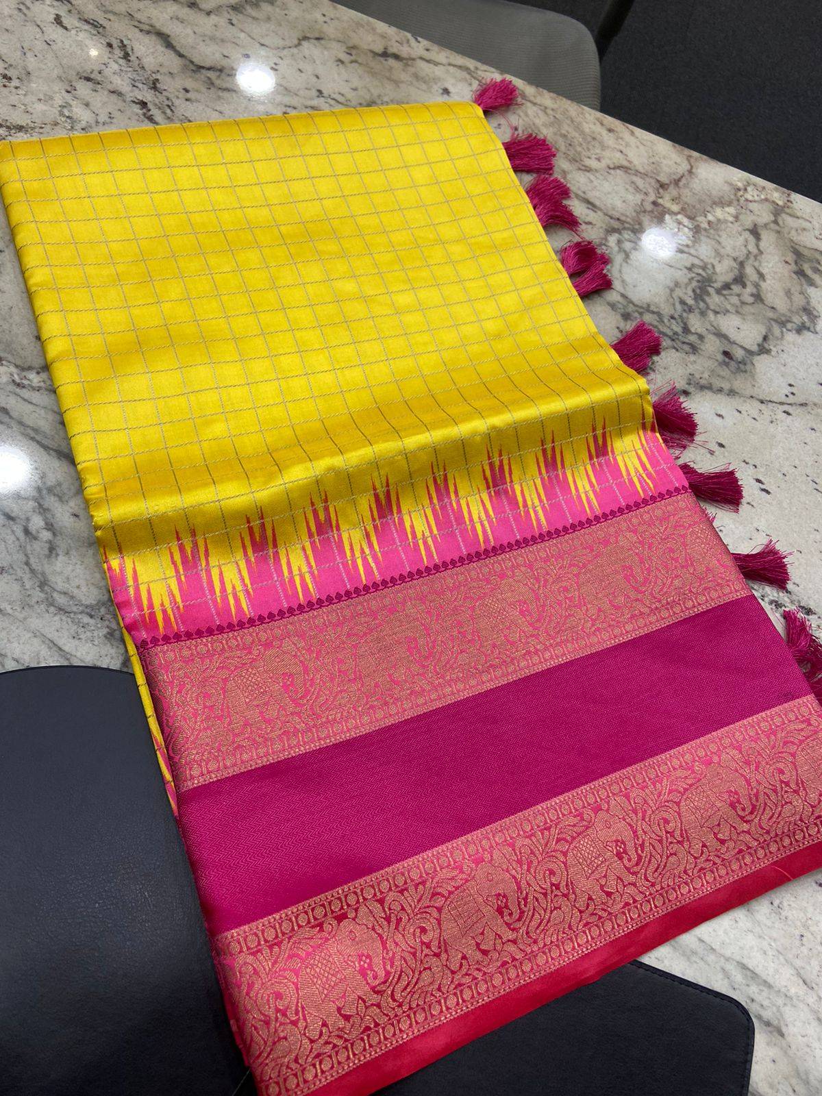 Soft Silk Gadwal Zari Weaving Saree