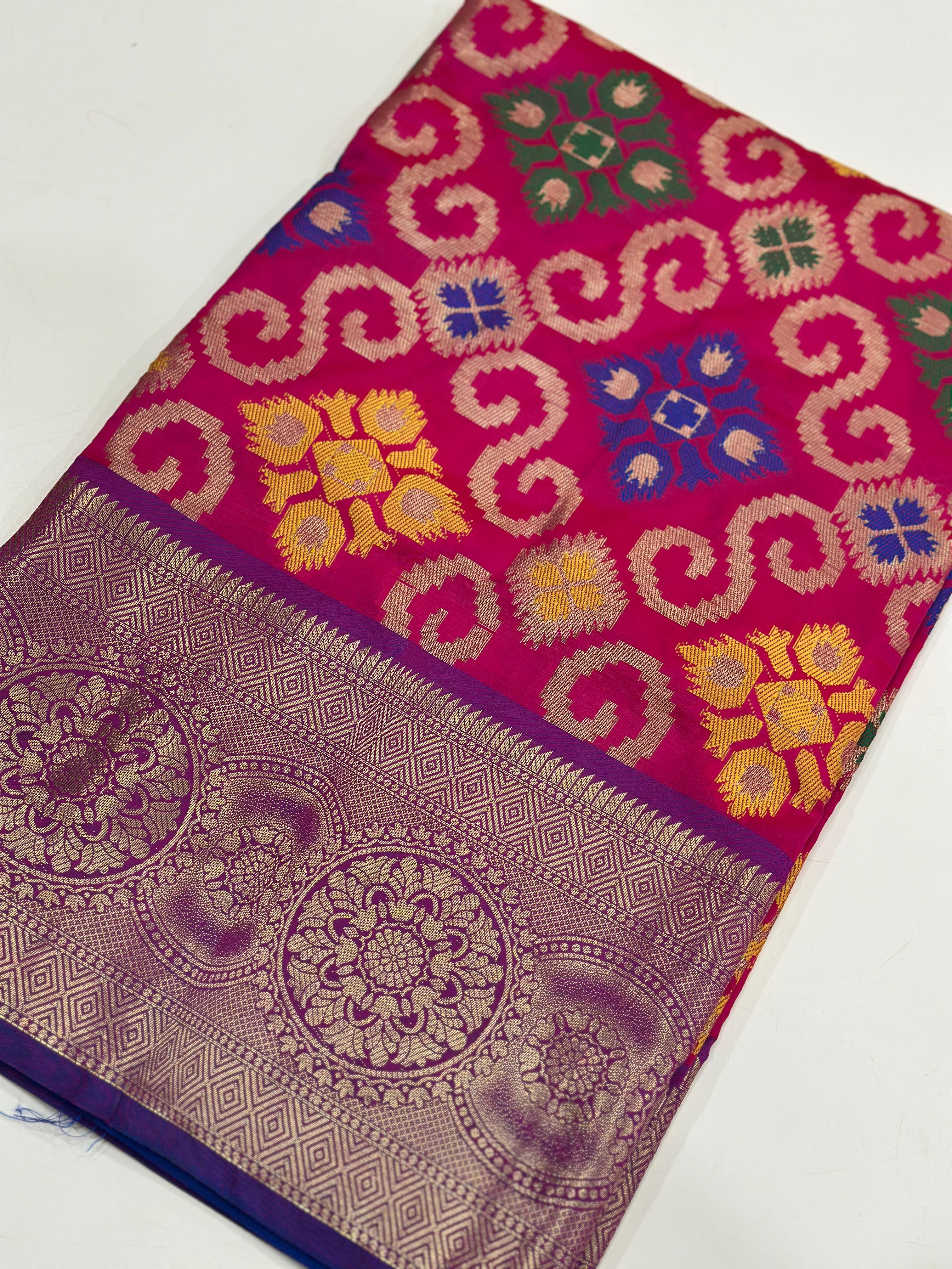 Rani Meenakari Banarasi Katan Silk Saree