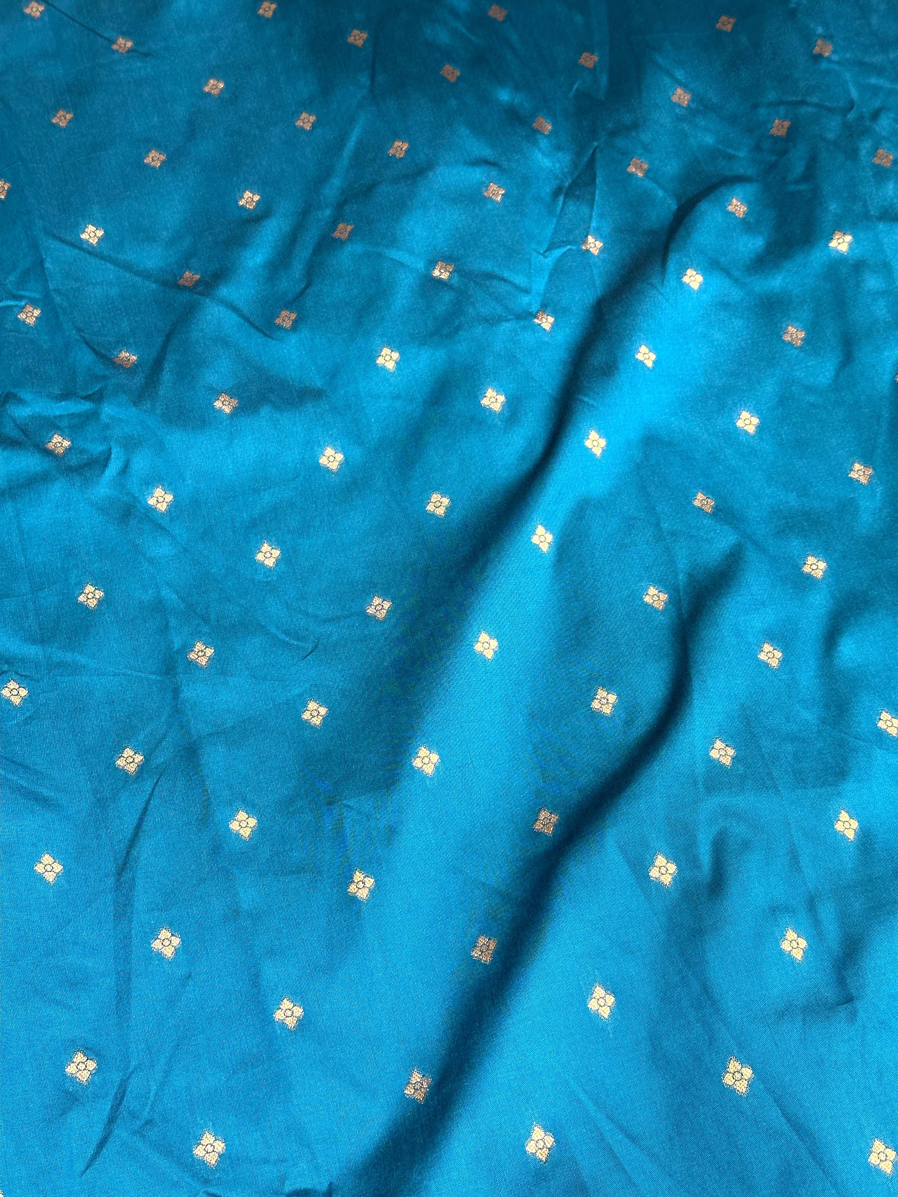 Balck Mango Butti Soft Silk Saree