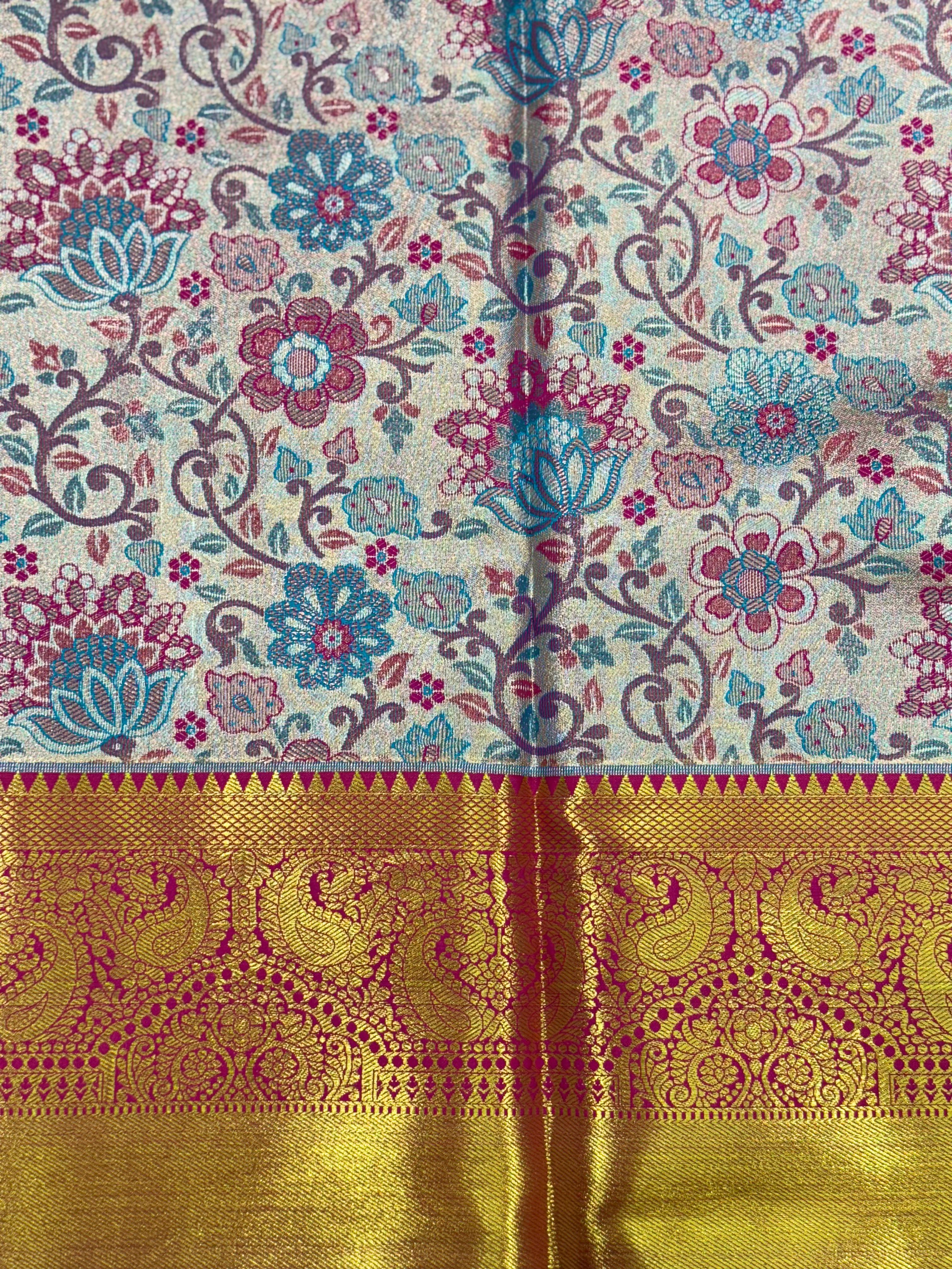 Radiance Dharmavaram Silk Floral Saree