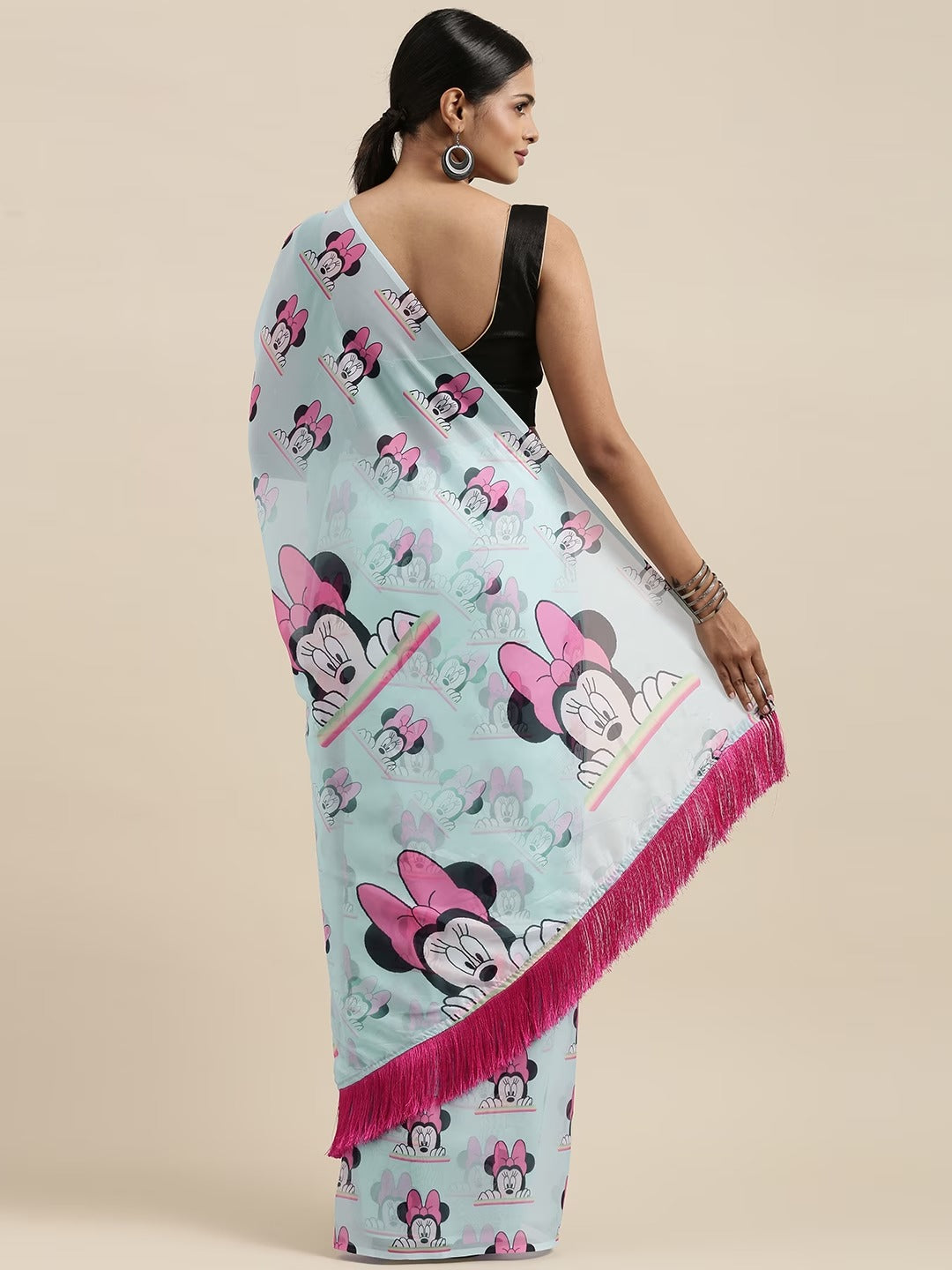 Batman Printed Quirky Saree – Indostrings