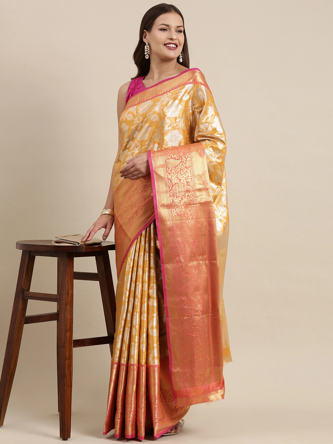 Premium One Gram Gold Tissue Silk Saree Collection